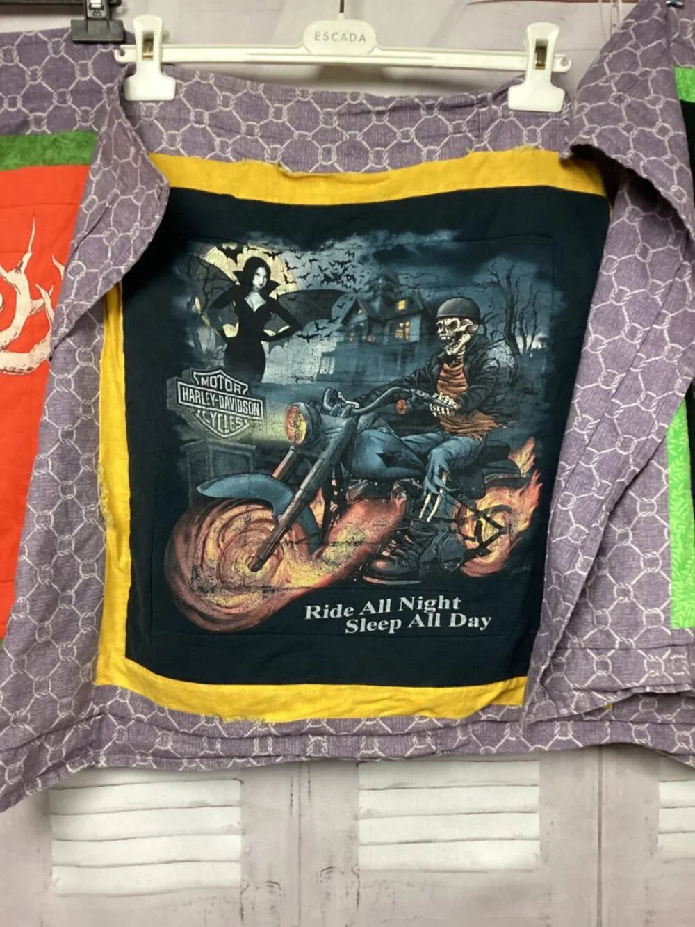 Harley Davidson Tee Shirt Quilt & 4 Pillow Cases 60+ t-shirts Double Sided
